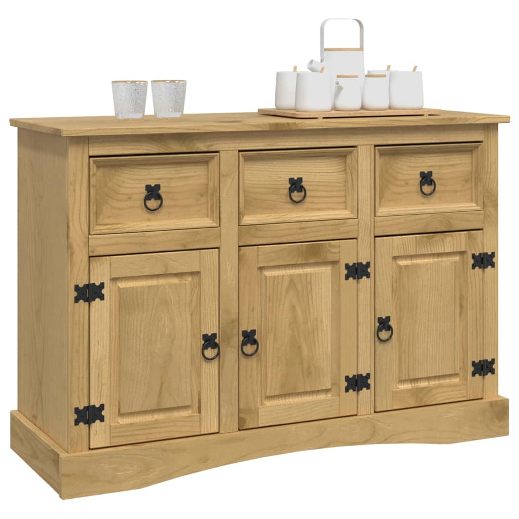 Sideboard Solid Mexican Pinewood Corona Range 32X43X78 Cm