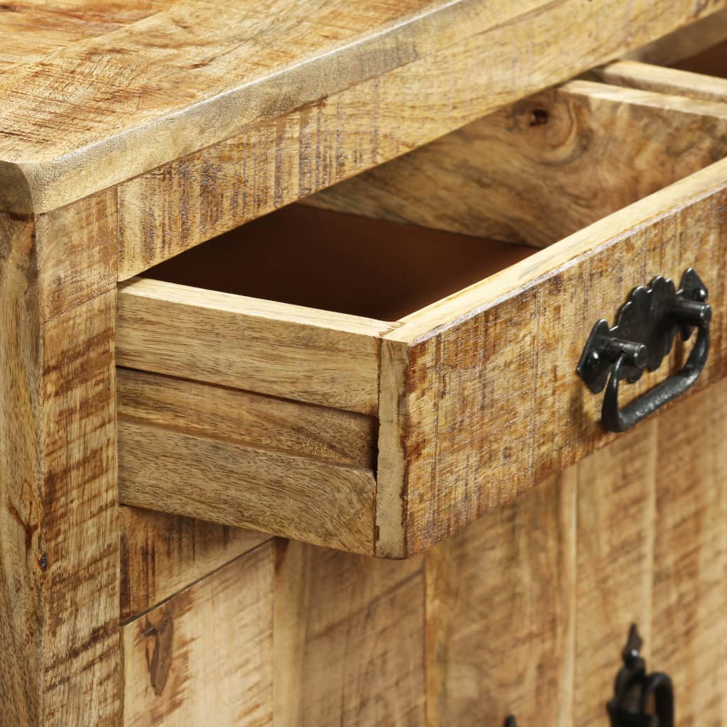 Sideboard With 2 Drawers And Cabinet Rough Mango Wood