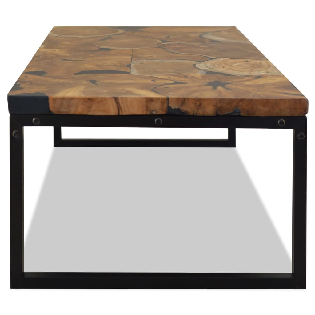 Coffee Table Teak Resin 110x60x40 cm