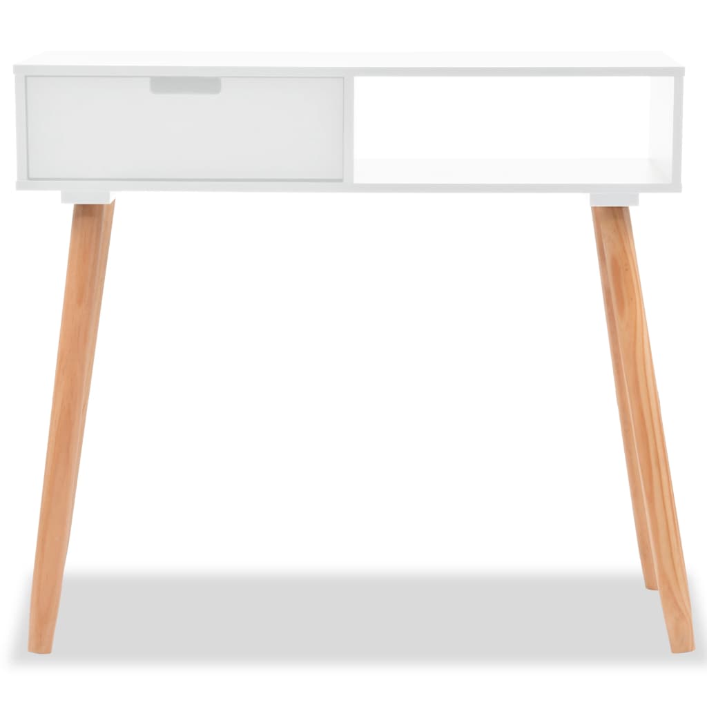 Console Table Solid Pinewood 80x30x72 cm White