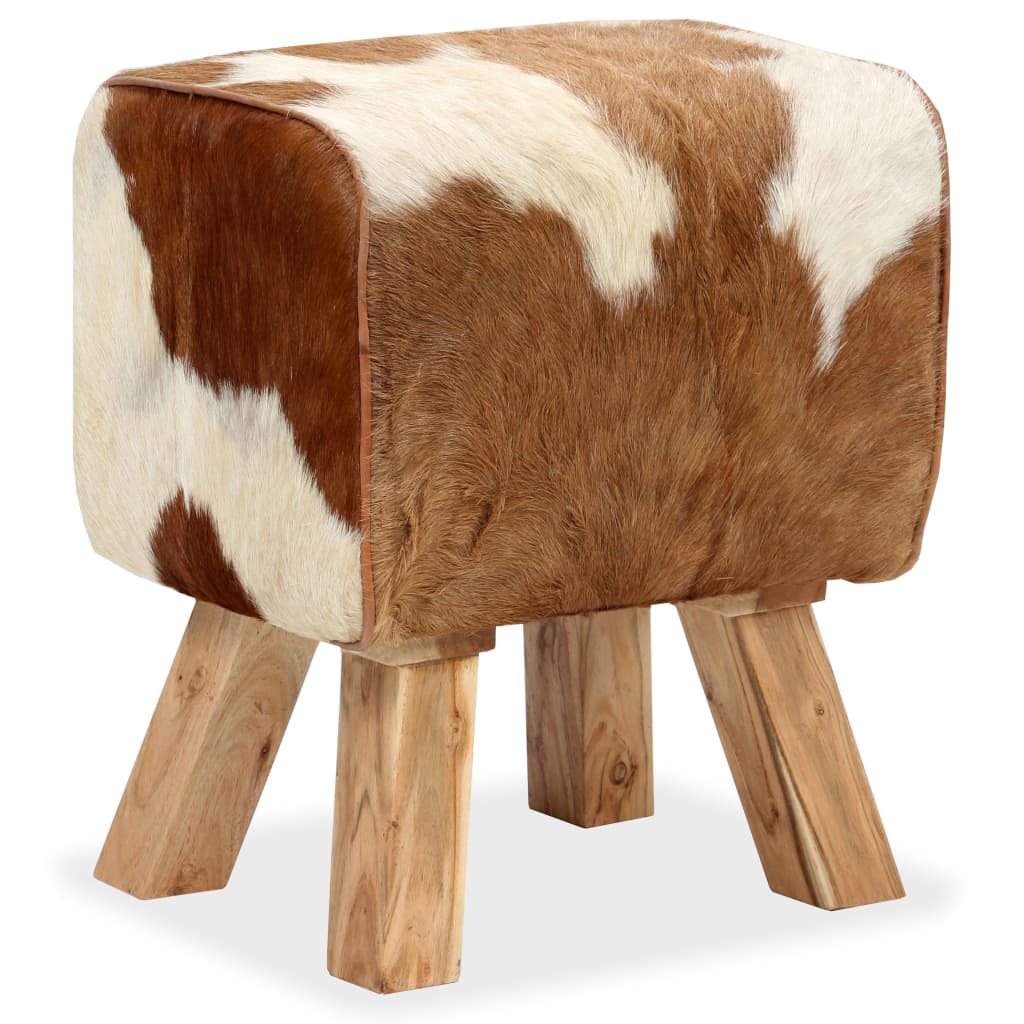 Stool Genuine Goat Leather