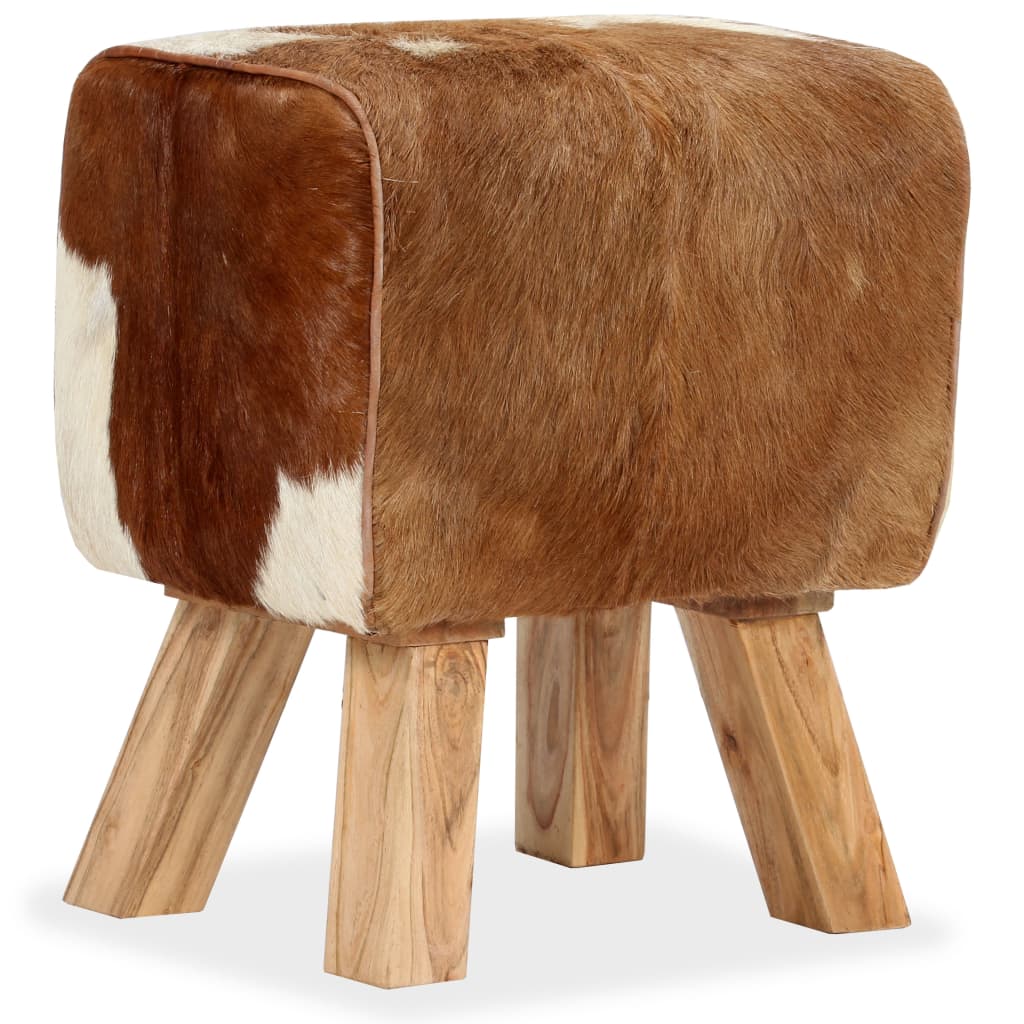 Stool Genuine Goat Leather