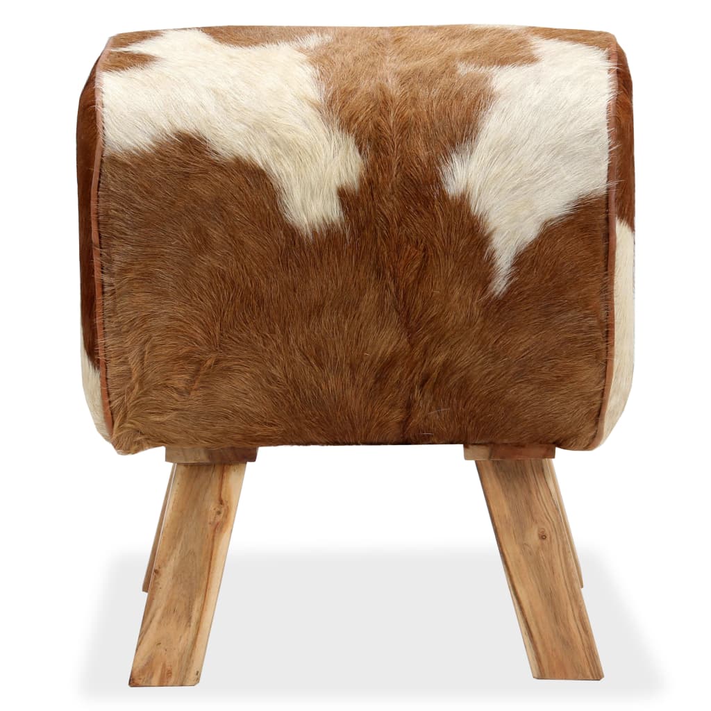 Stool Genuine Goat Leather 40x30x45 cm