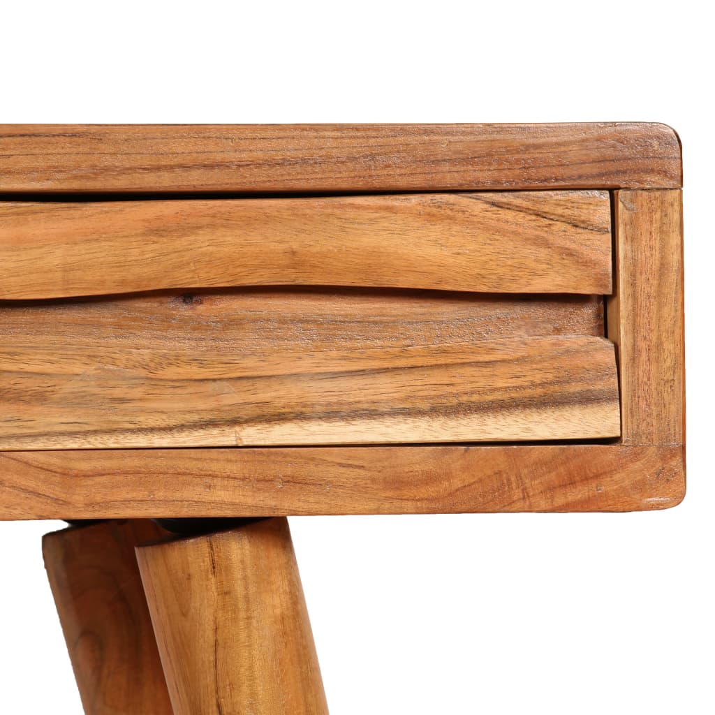 Console Table Solid Acacia Wood with Carved Drawers 118x30x80cm