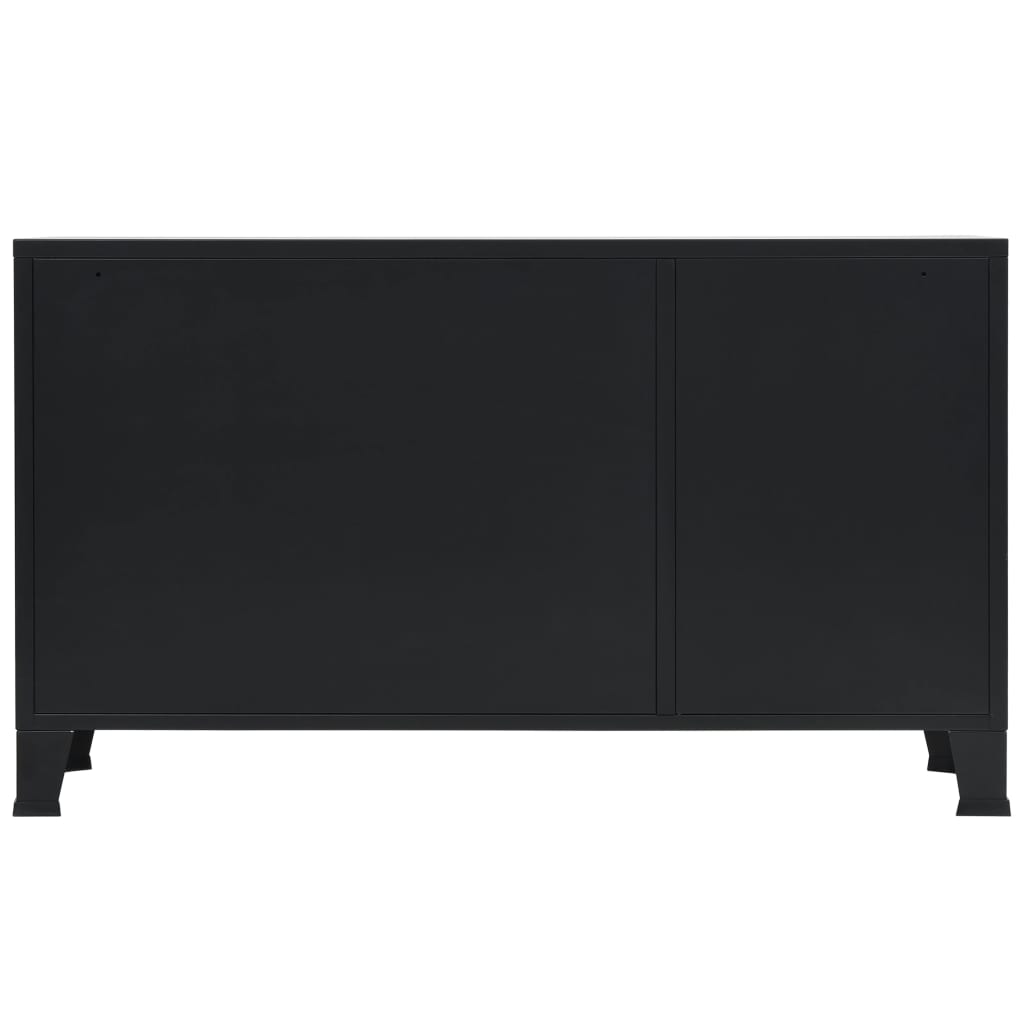 Sideboard Metal Industrial Style 120X35X70 Cm Black