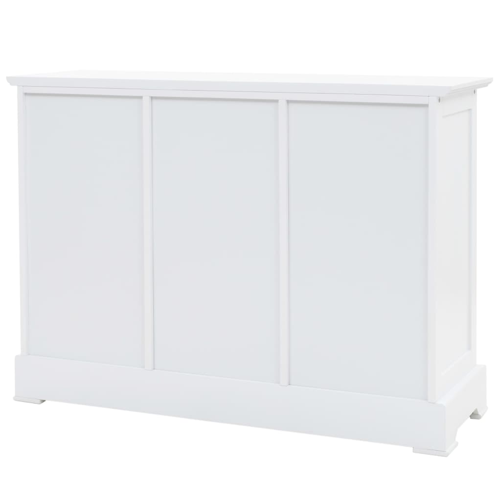 Sideboard With 3 Doors Mdf And Pinewood 105X35X77.5 Cm