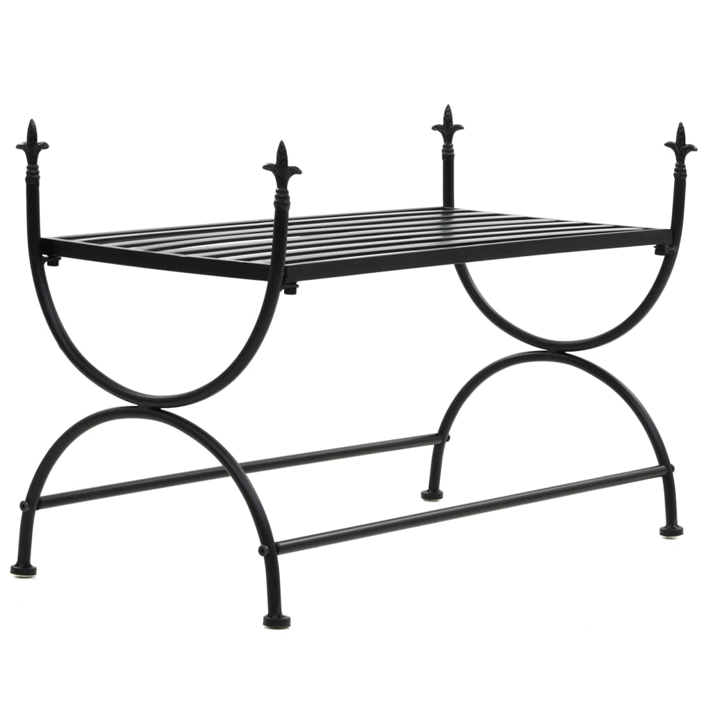 Bench Vintage Style Metal 83X42X55 Cm Black