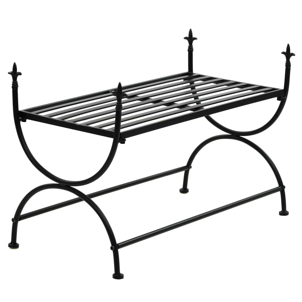 Bench Vintage Style Metal 83X42X55 Cm Black