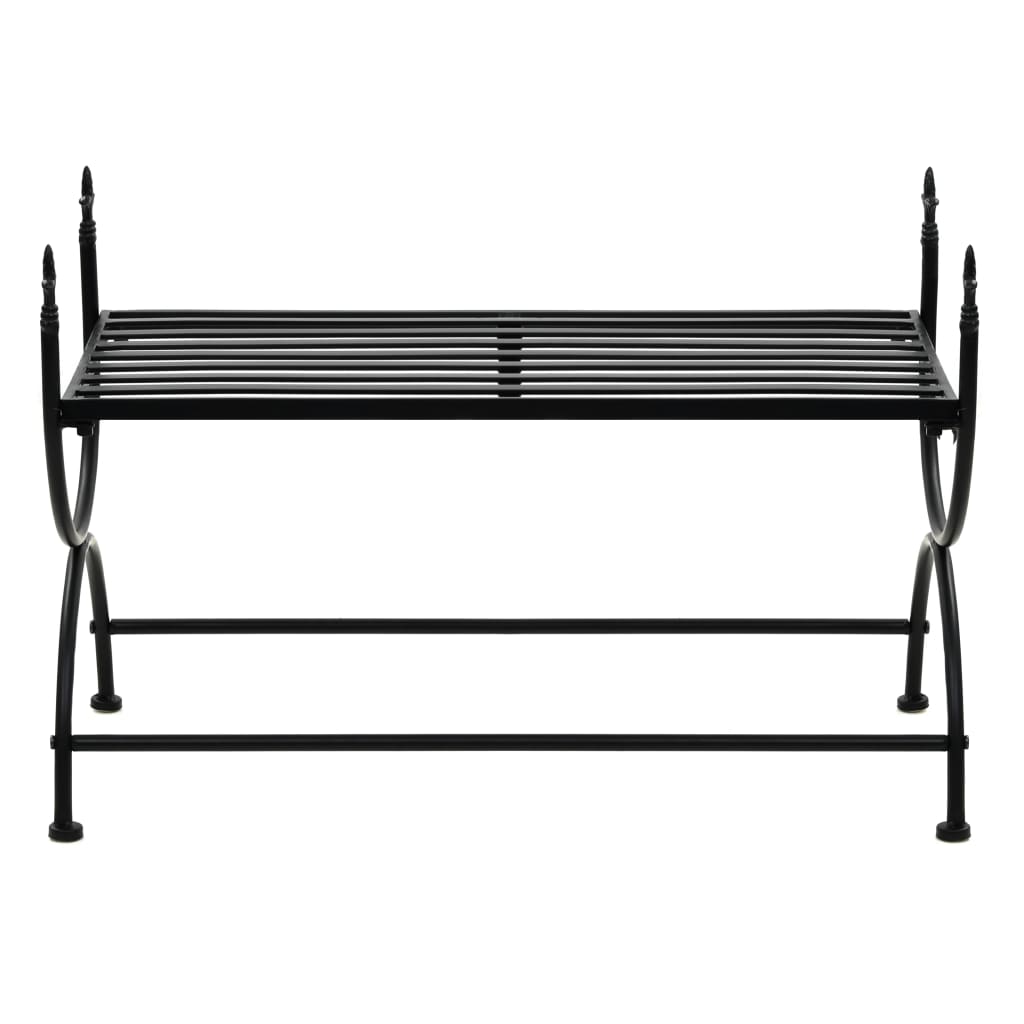 Bench Vintage Style Metal 83X42X55 Cm Black