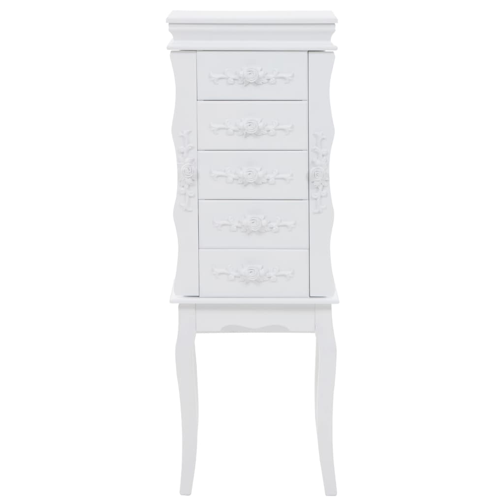 Free Standing Jewelery Cabinet White