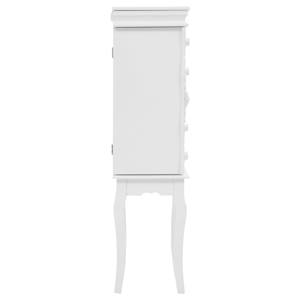 Free Standing Jewelery Cabinet White