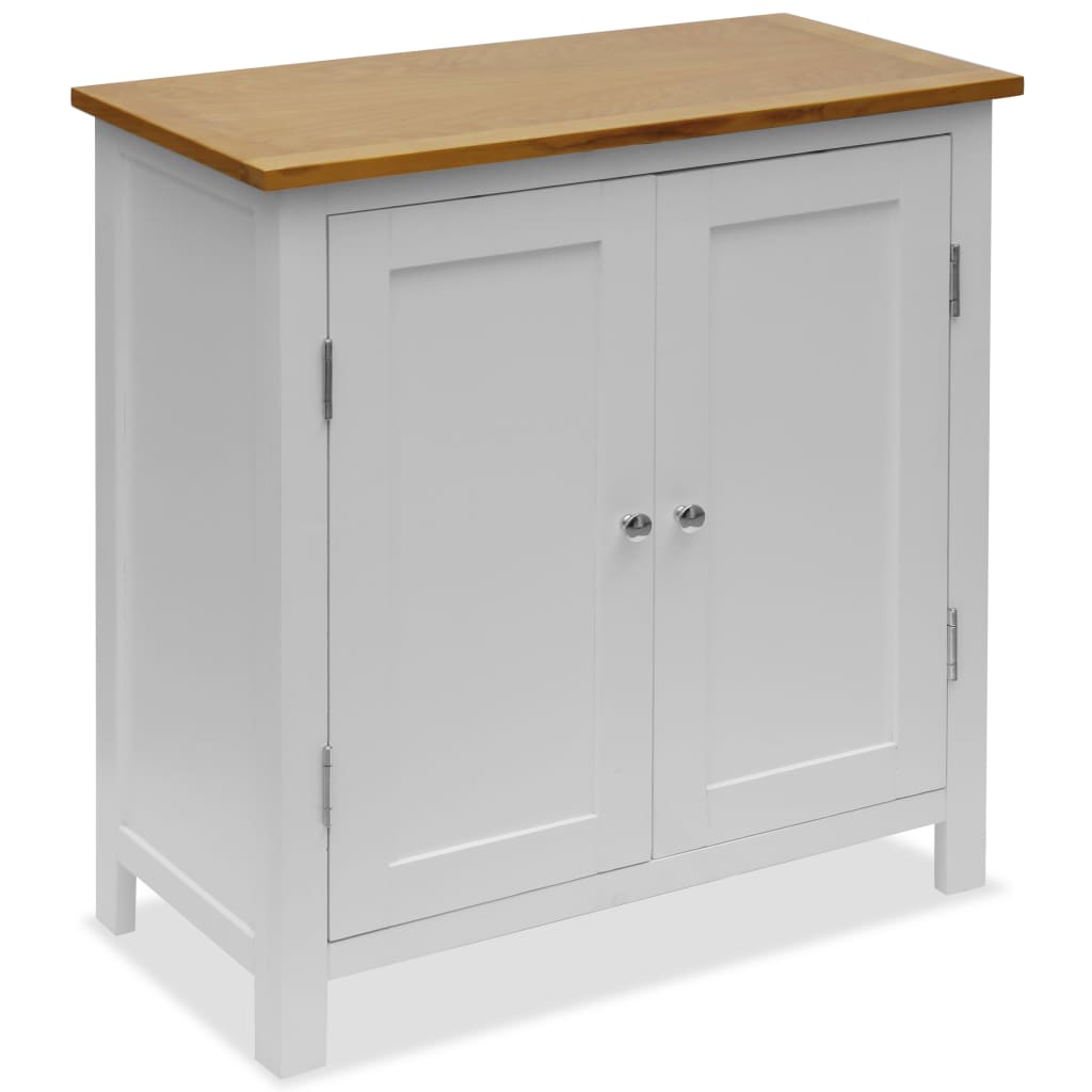 Cupboard 70X35X75 Cm Solid Oak Wood