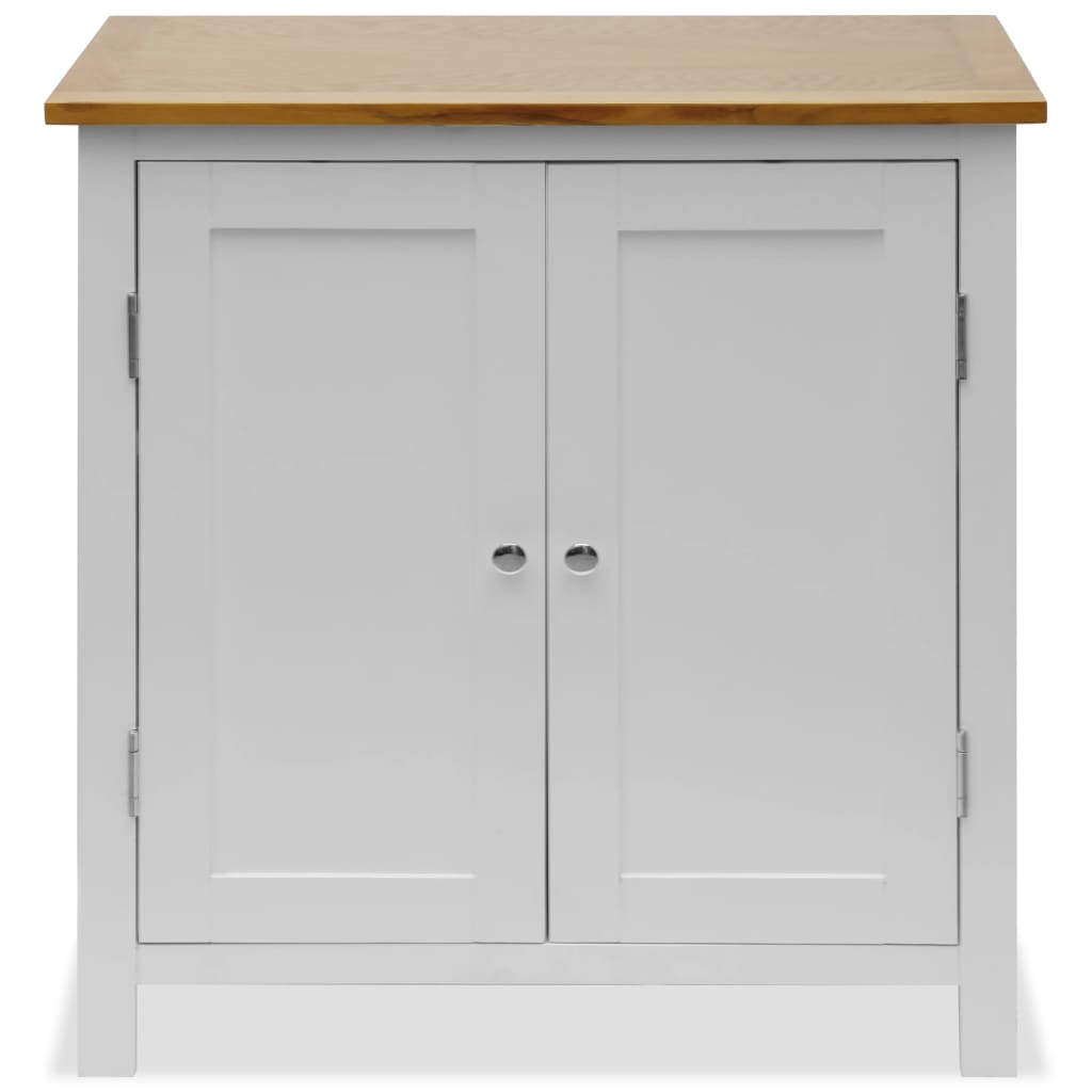 Cupboard 70X35X75 Cm Solid Oak Wood