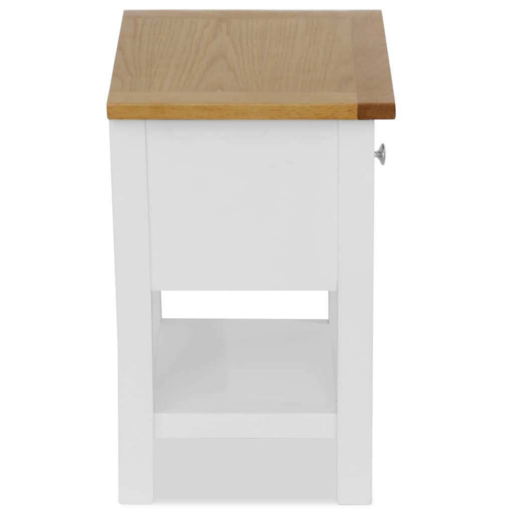 Nightstand 36x30x47 cm Solid Oak Wood