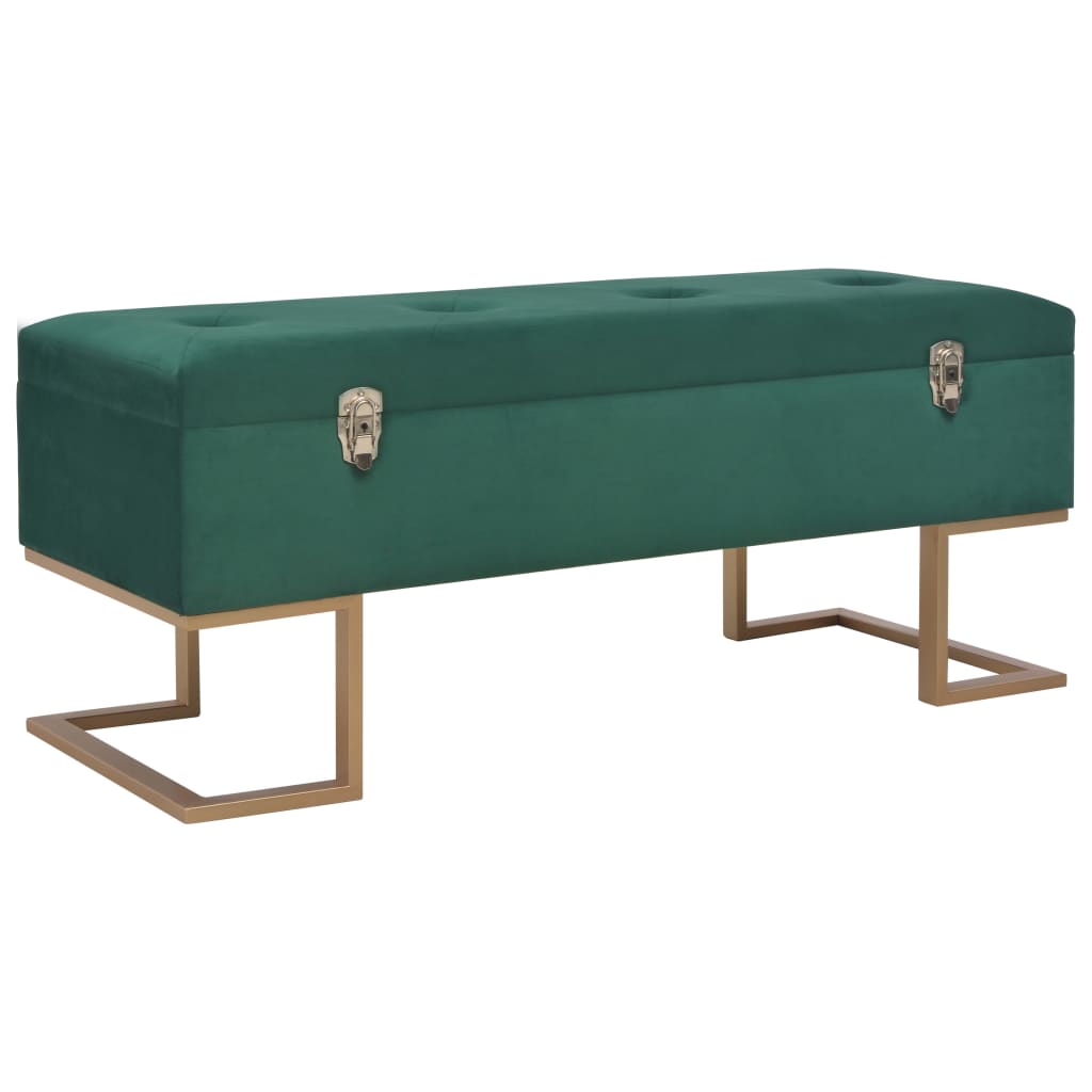 Bench With Storage Compartment 105 Cm Velvet