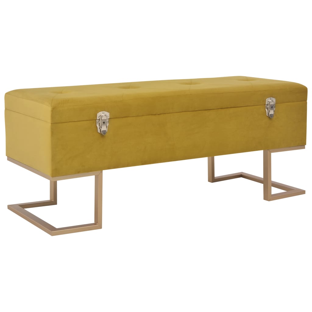 Bench With Storage Compartment 105 Cm Velvet