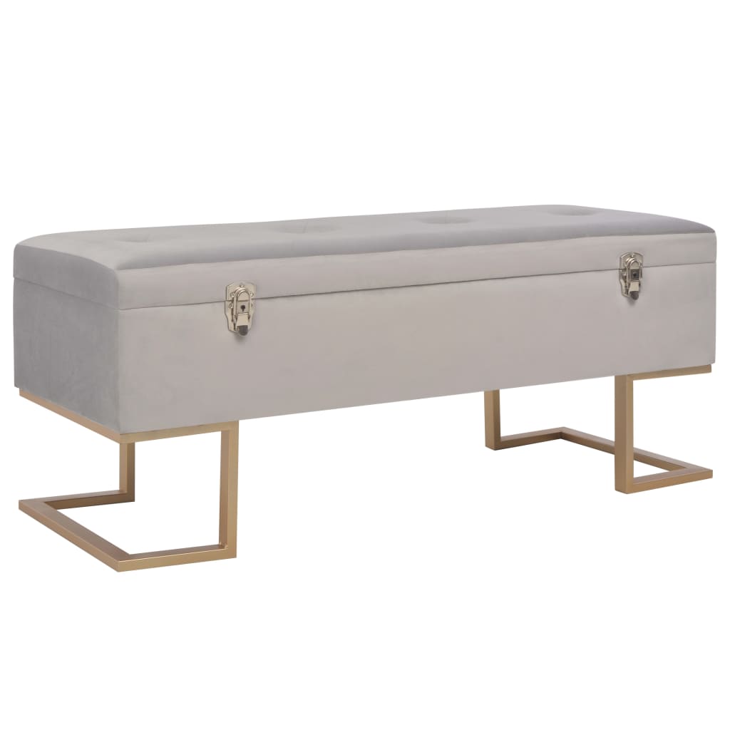 Bench With Storage Compartment 105 Cm Velvet