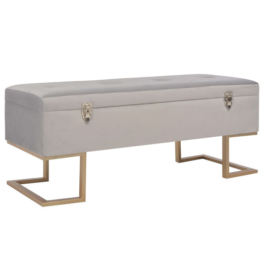 Bench With Storage Compartment 105 Cm Velvet