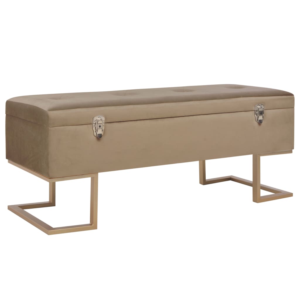 Bench With Storage Compartment 105 Cm Velvet