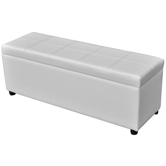 Long Storage Bench Wood White