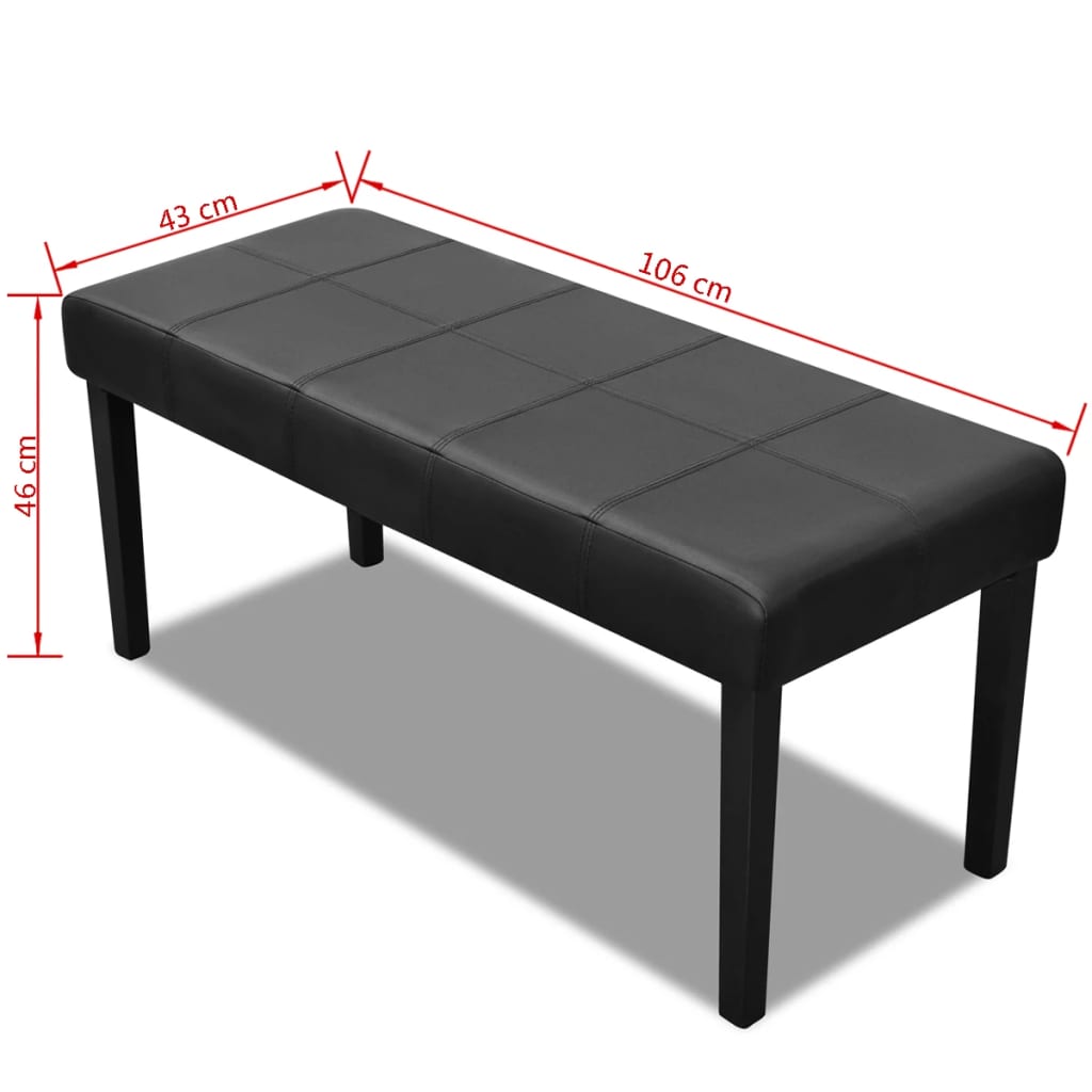 High Quality Artificial Leather Bench