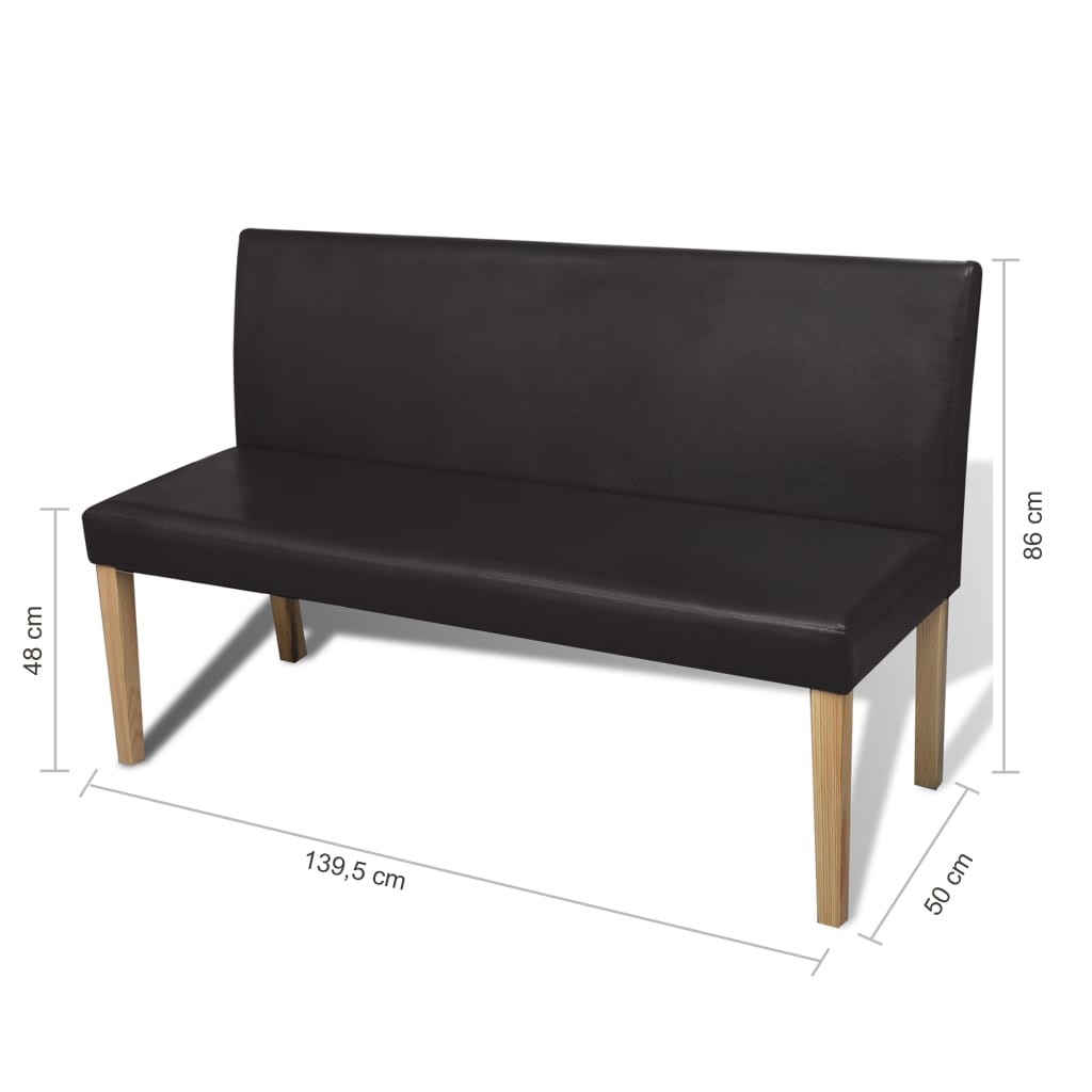 Bench 139.5 Cm Faux Leather