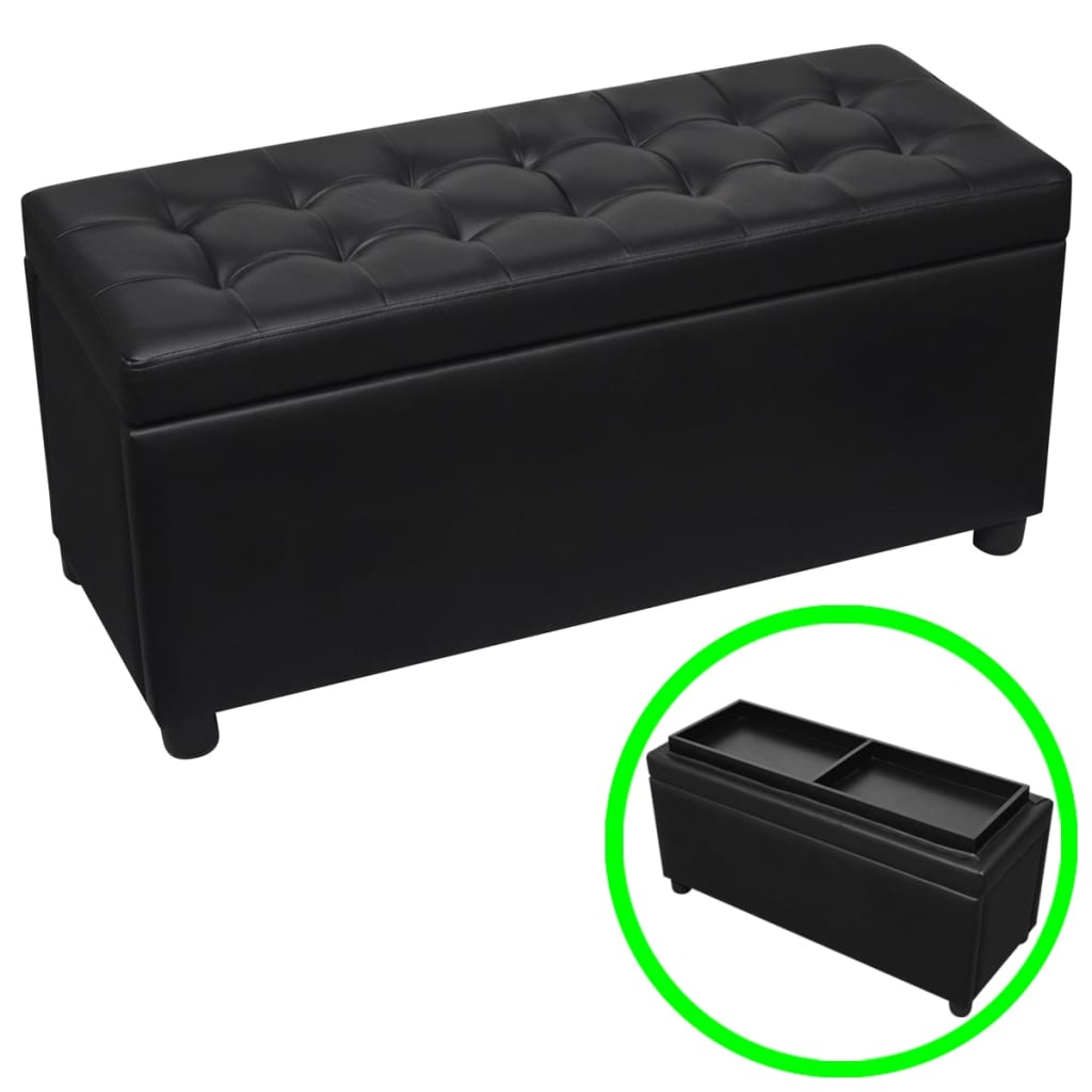 Storage Ottoman Artificial Leather