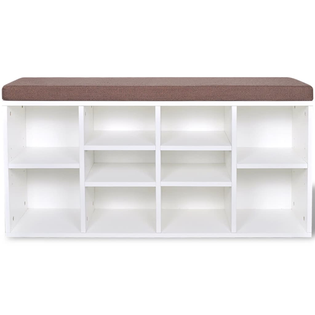 Shoe Storage Bench 10 Compartments