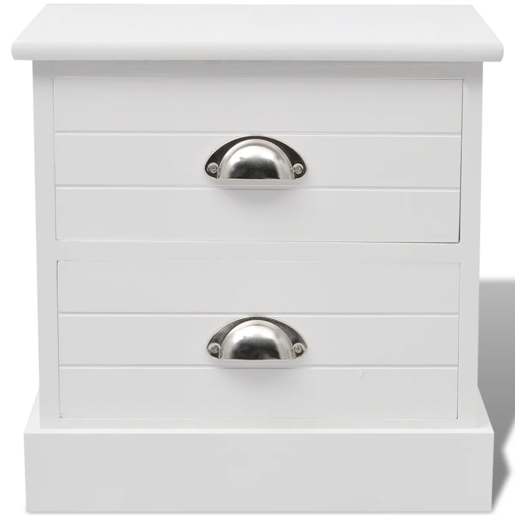 French Bedside Cabinet White