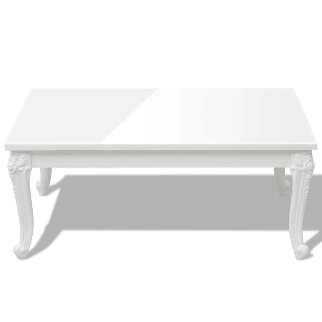 Coffee Table 100x60x42 cm High Gloss White