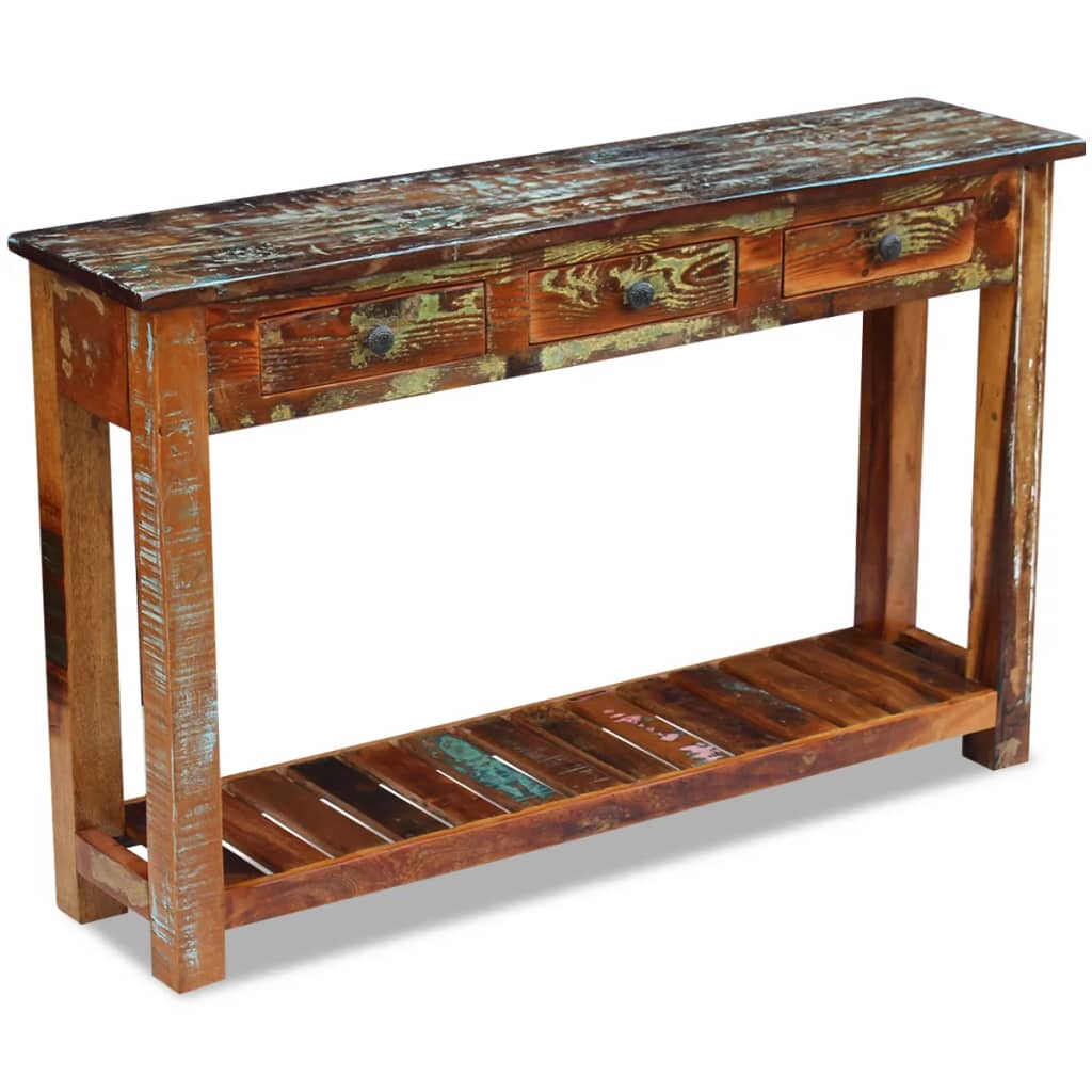 Console Table Solid Reclaimed Wood 120X30X76 Cm