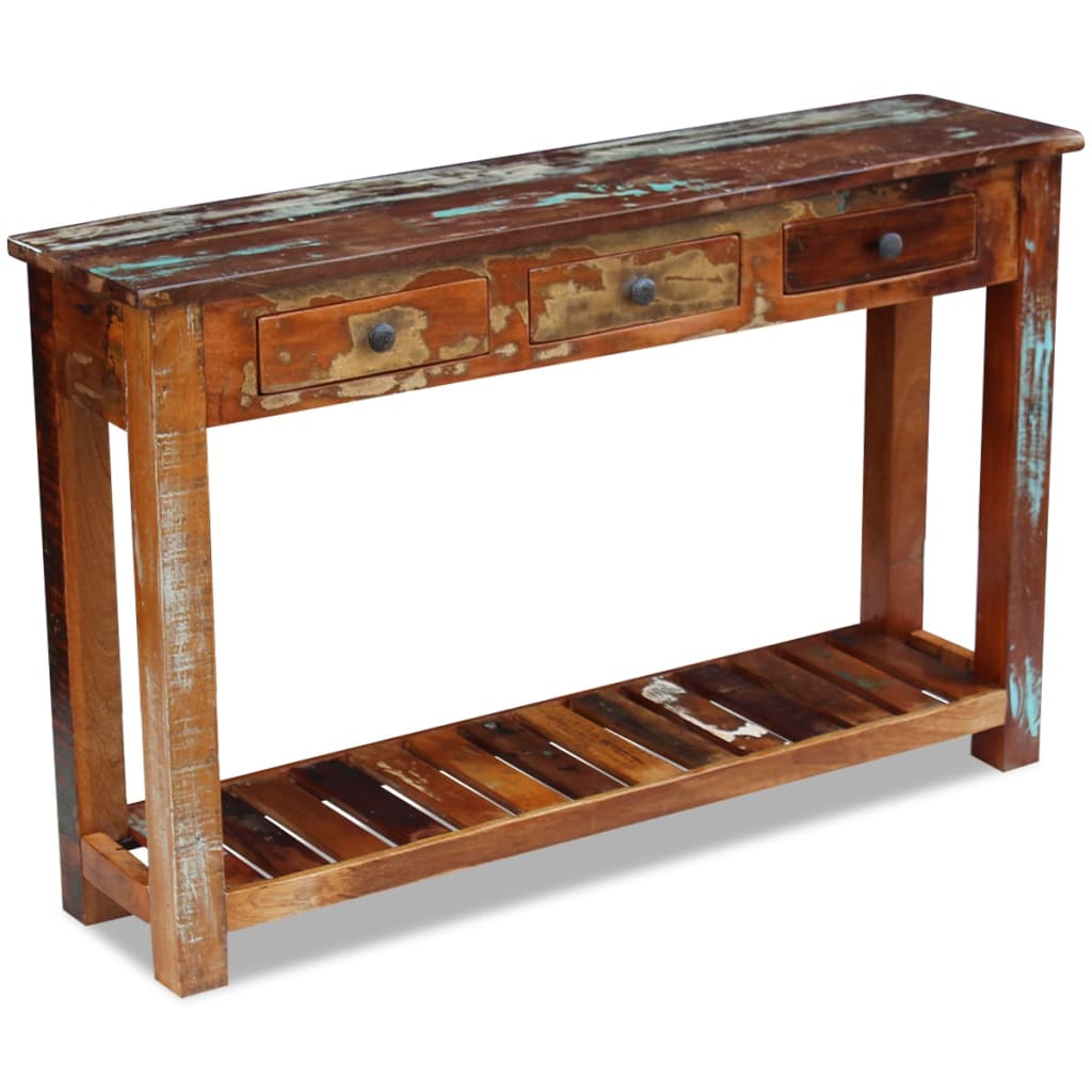 Console Table Solid Reclaimed Wood 120X30X76 Cm