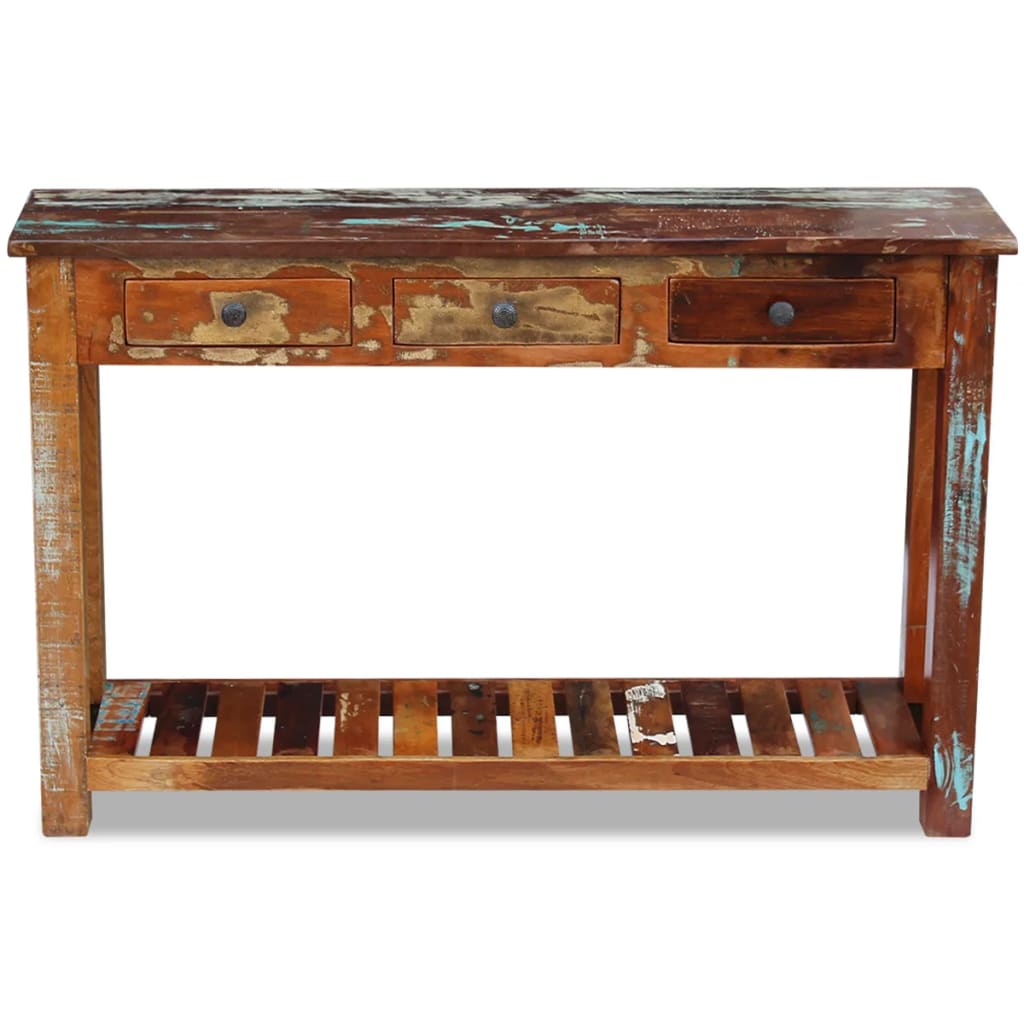 Console Table Solid Reclaimed Wood 120X30X76 Cm