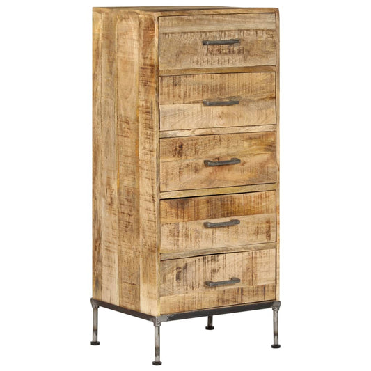 Chest Of Drawers 45X35X106 Cm Solid Mango Wood