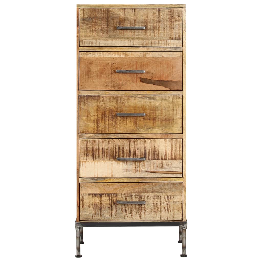 Chest Of Drawers 45X35X106 Cm Solid Mango Wood