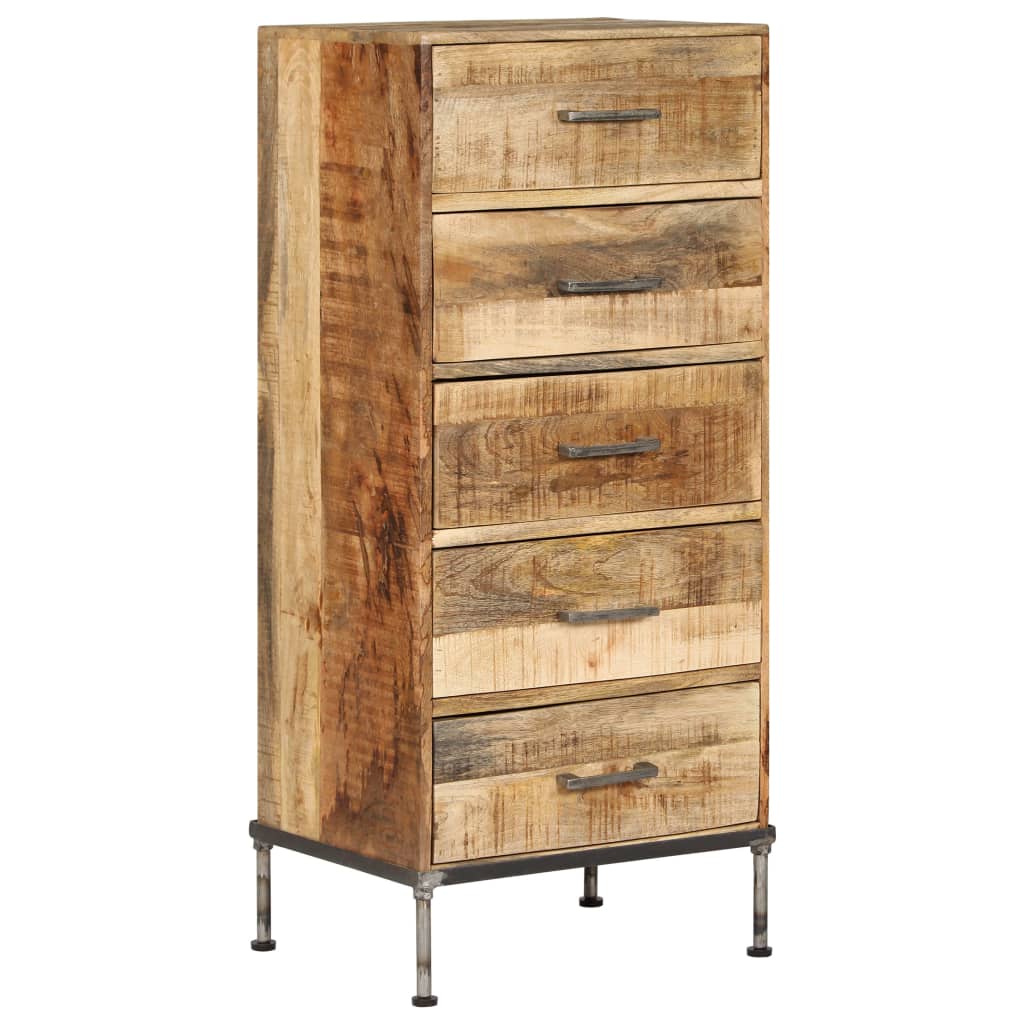 Chest Of Drawers 45X35X106 Cm Solid Mango Wood