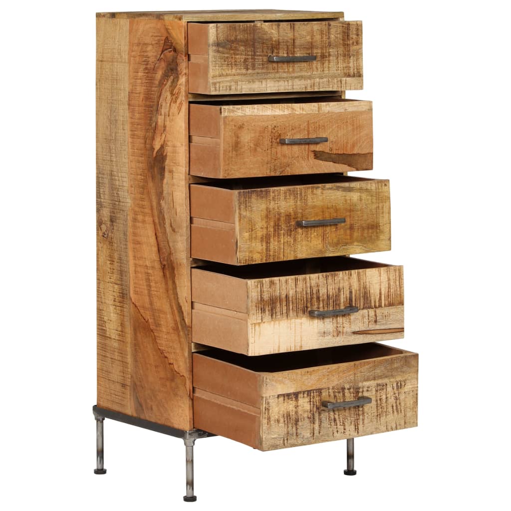 Chest Of Drawers 45X35X106 Cm Solid Mango Wood