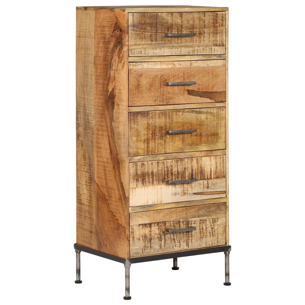 Chest Of Drawers 45X35X106 Cm Solid Mango Wood