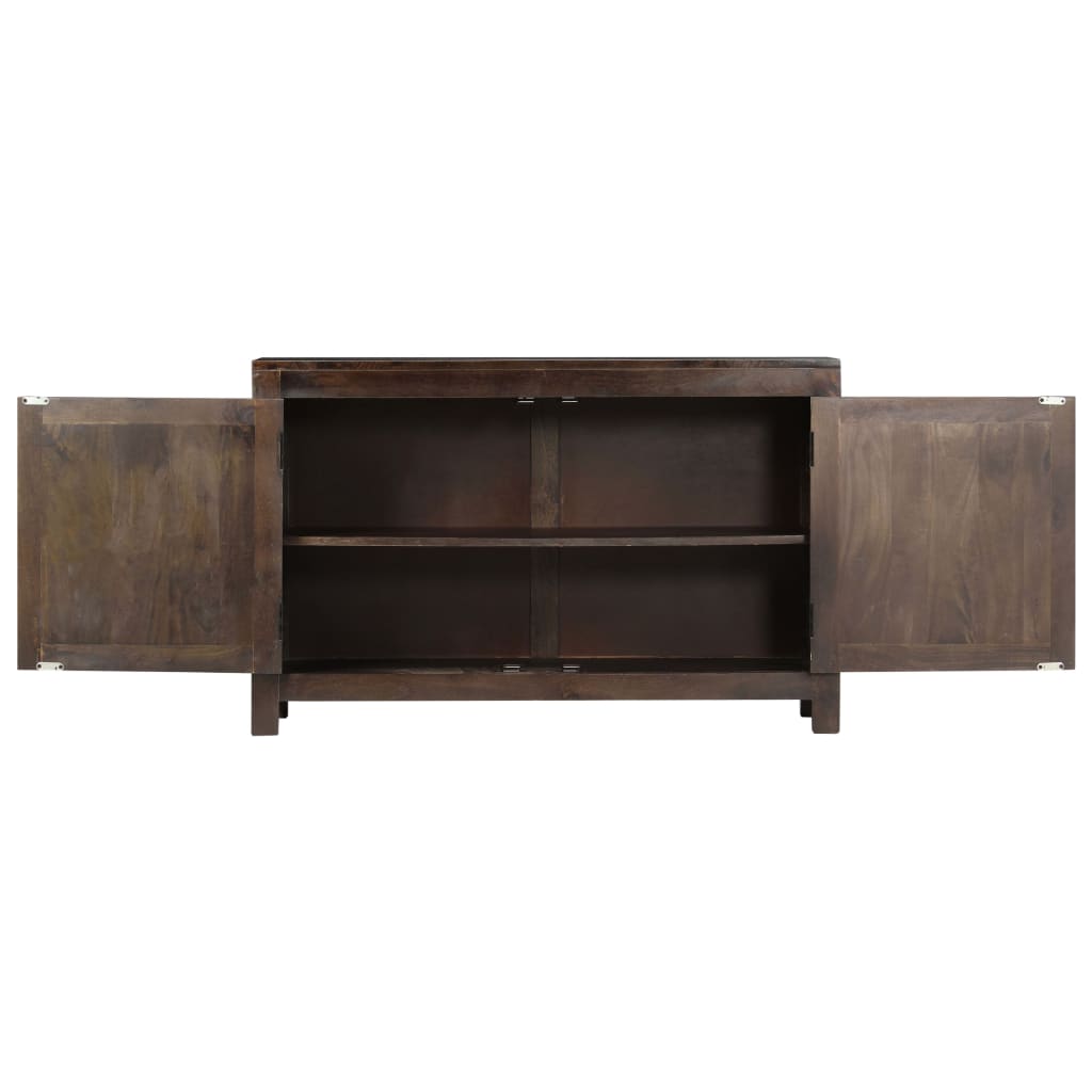 Sideboard With Carved Design 110X35X70 Cm Solid Mango Wood