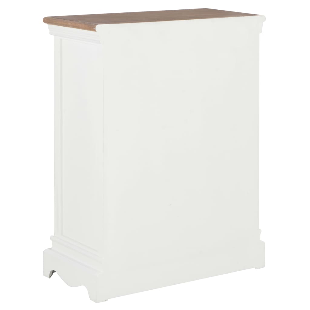 Sideboard White 60X30X80 Cm Solid Wood