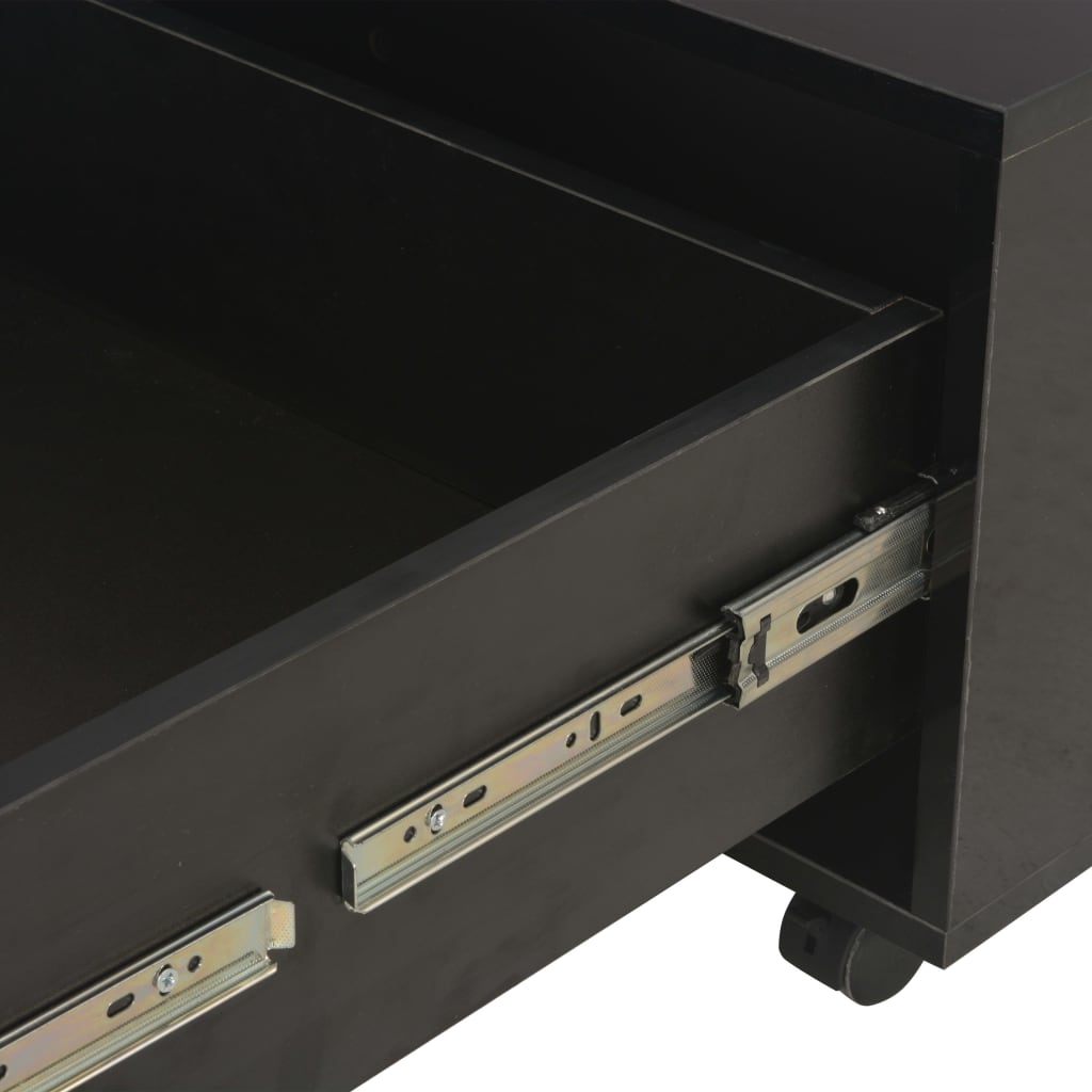 Coffee Table High Gloss Black 60x60x35 cm Engineered Wood