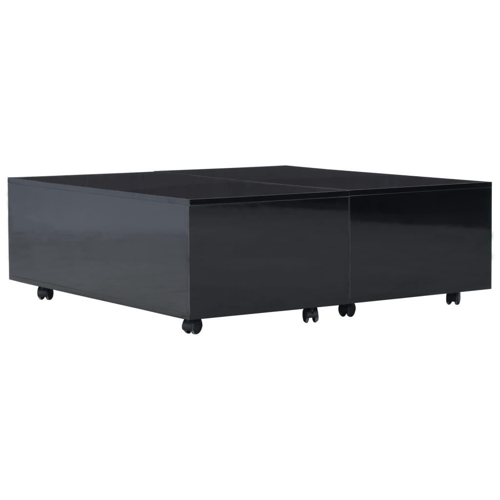 Coffee Table High Gloss Black 100x100x35 cm