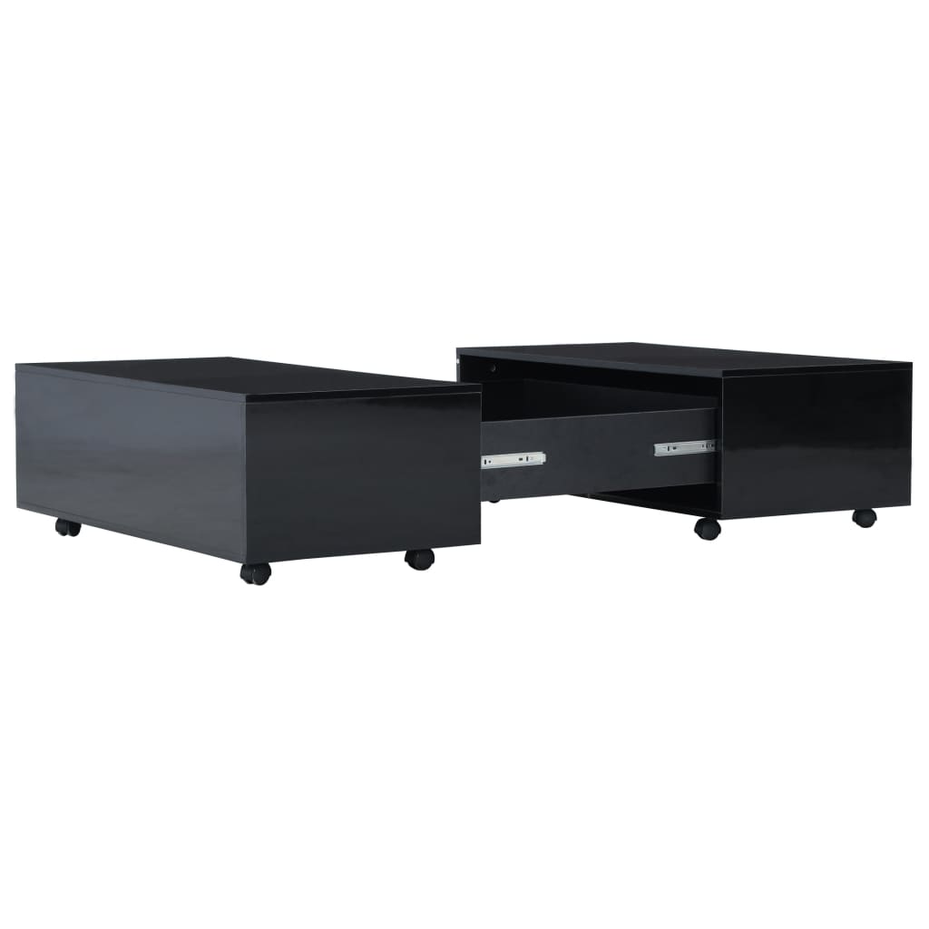 Coffee Table High Gloss Black 100x100x35 cm