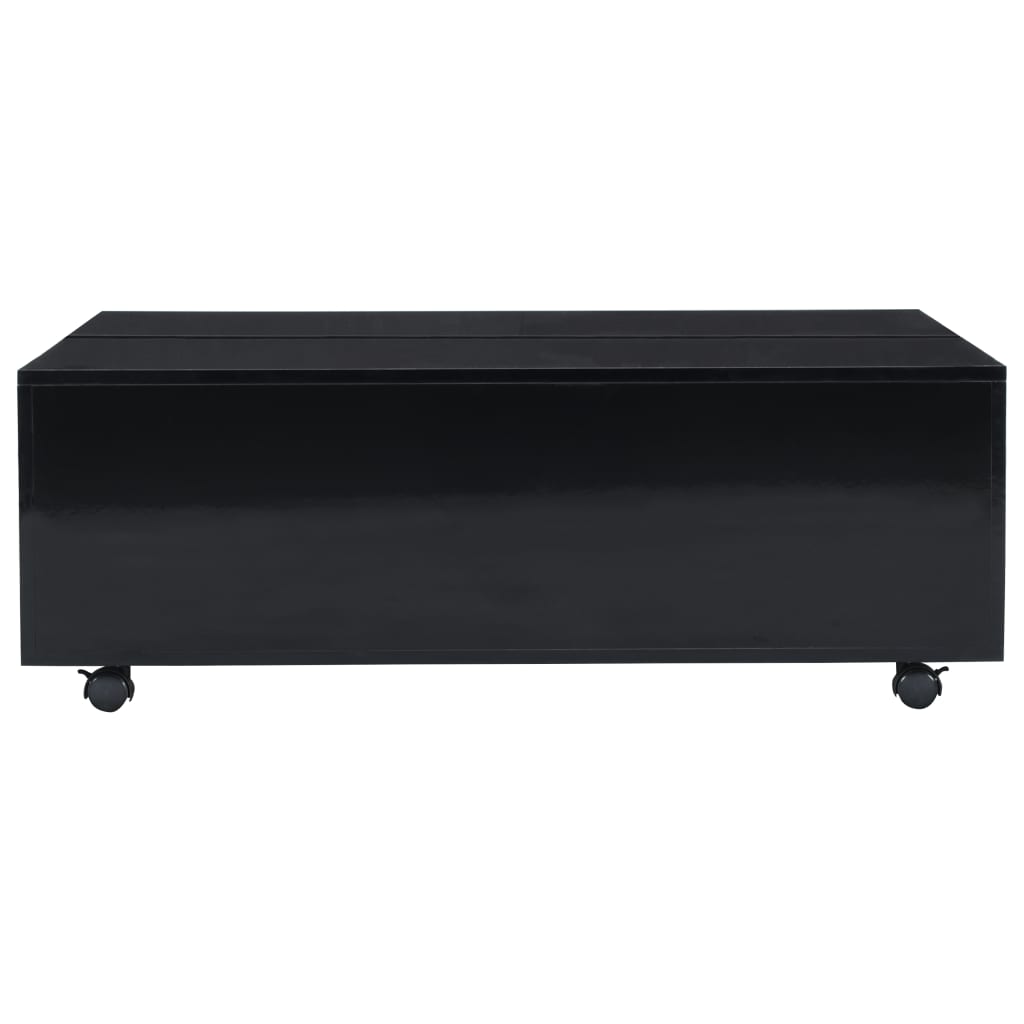 Coffee Table High Gloss Black 100x100x35 cm