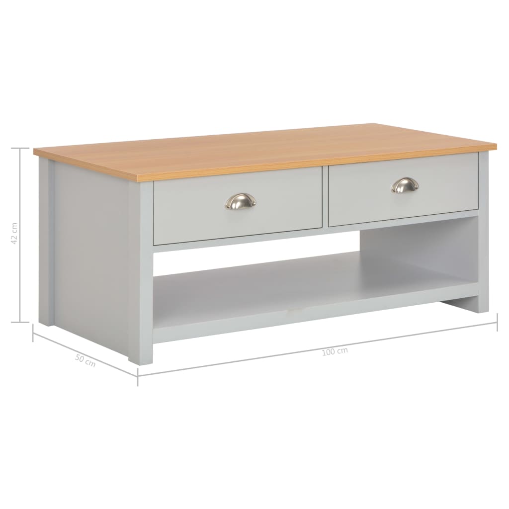 Coffee Table Grey 100x50x42 cm