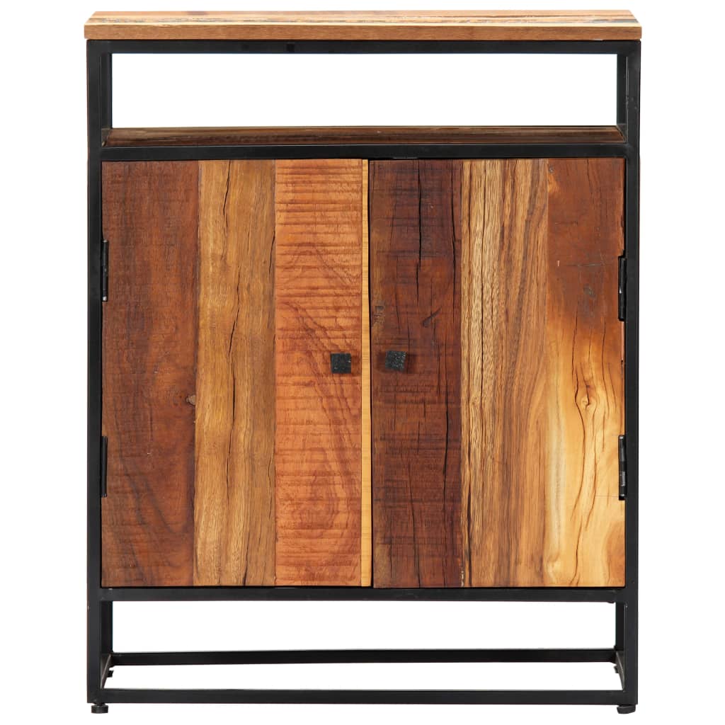 Side Cabinet 60X35X76 Cm Solid Reclaimed Wood And Steel