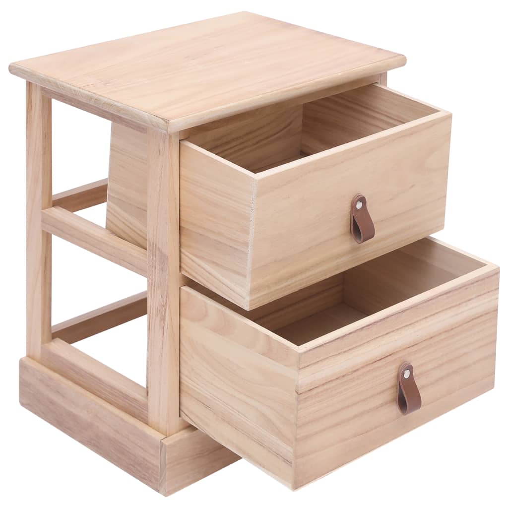 Nightstand 38x28x45 cm Paulownia Wood