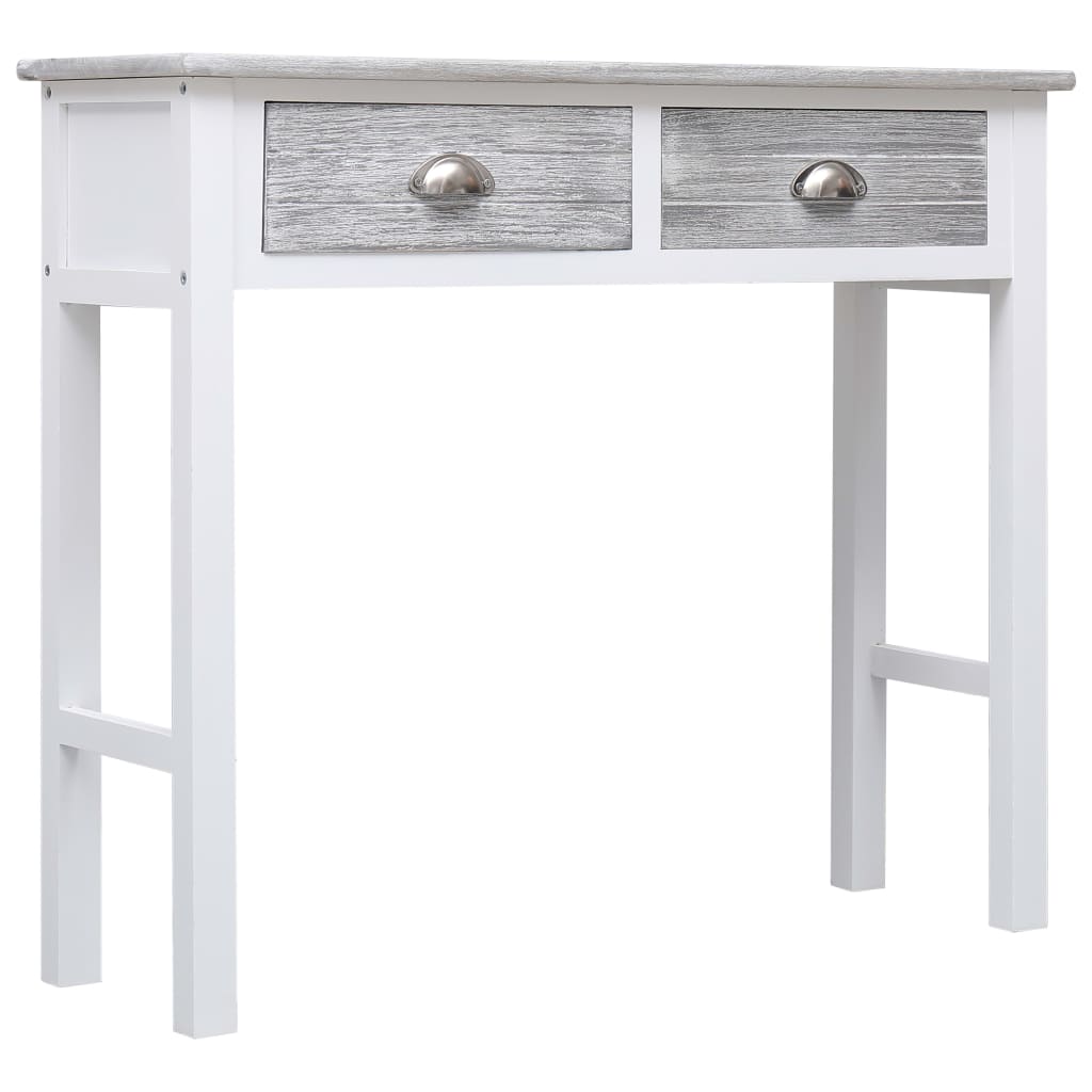 Console Table Grey 90x30x77 cm Wood