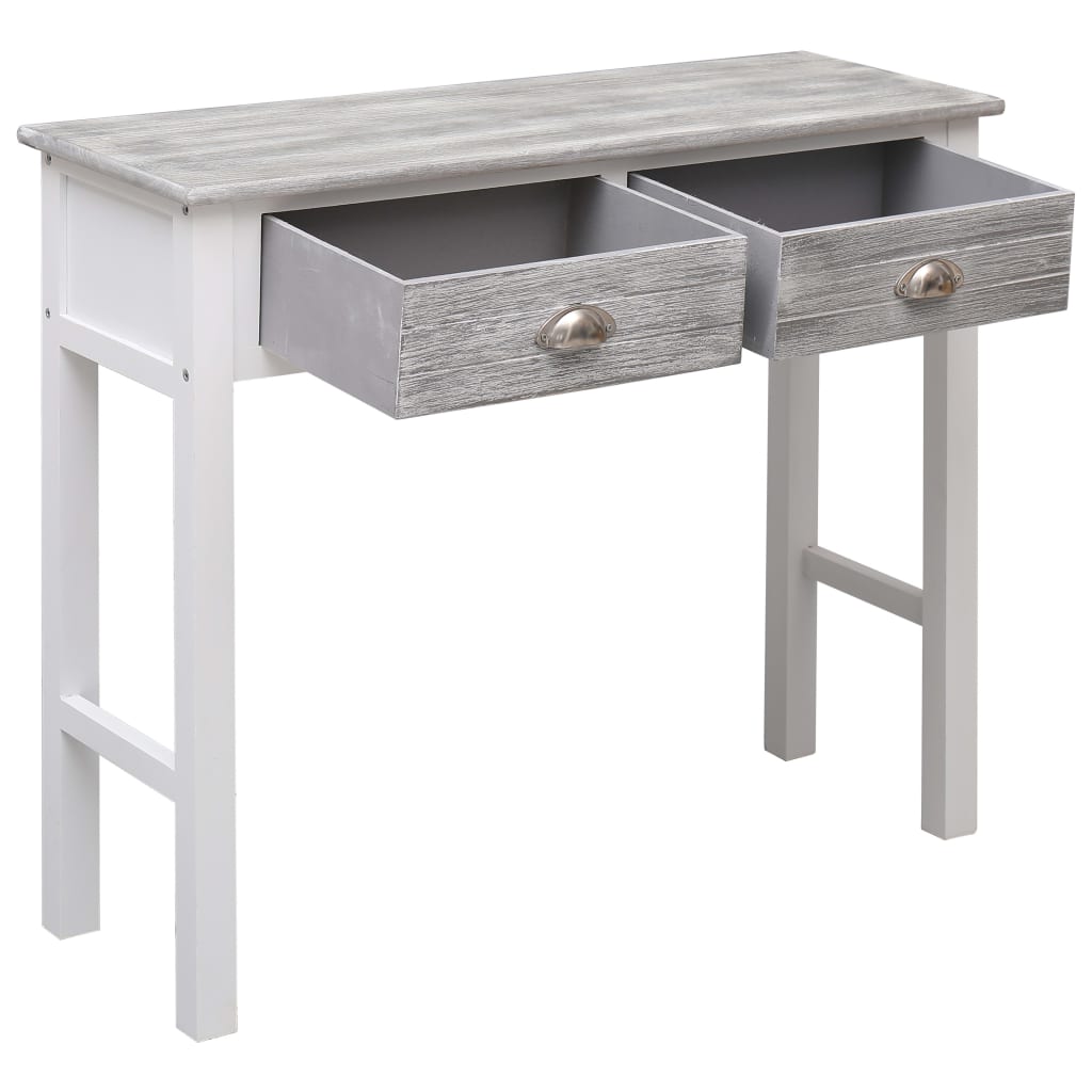 Console Table Grey 90x30x77 cm Wood