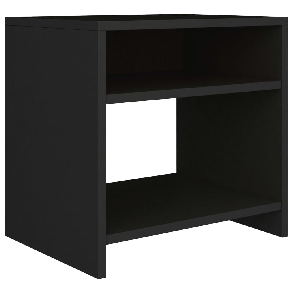 Bedside Cabinets 2 pcs Black 40x30x40 cm Engineered Wood